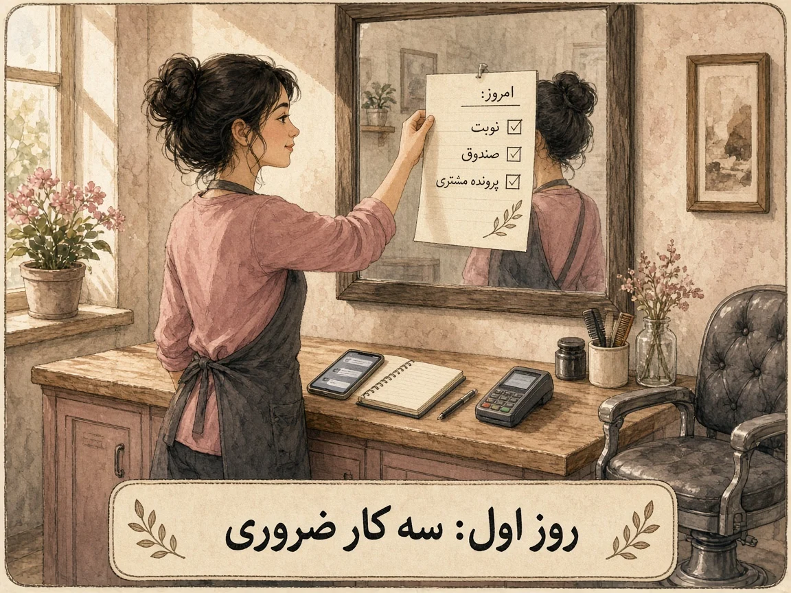 چک‌لیست روز اول با نرم افزار مدیریت آرایشگاه