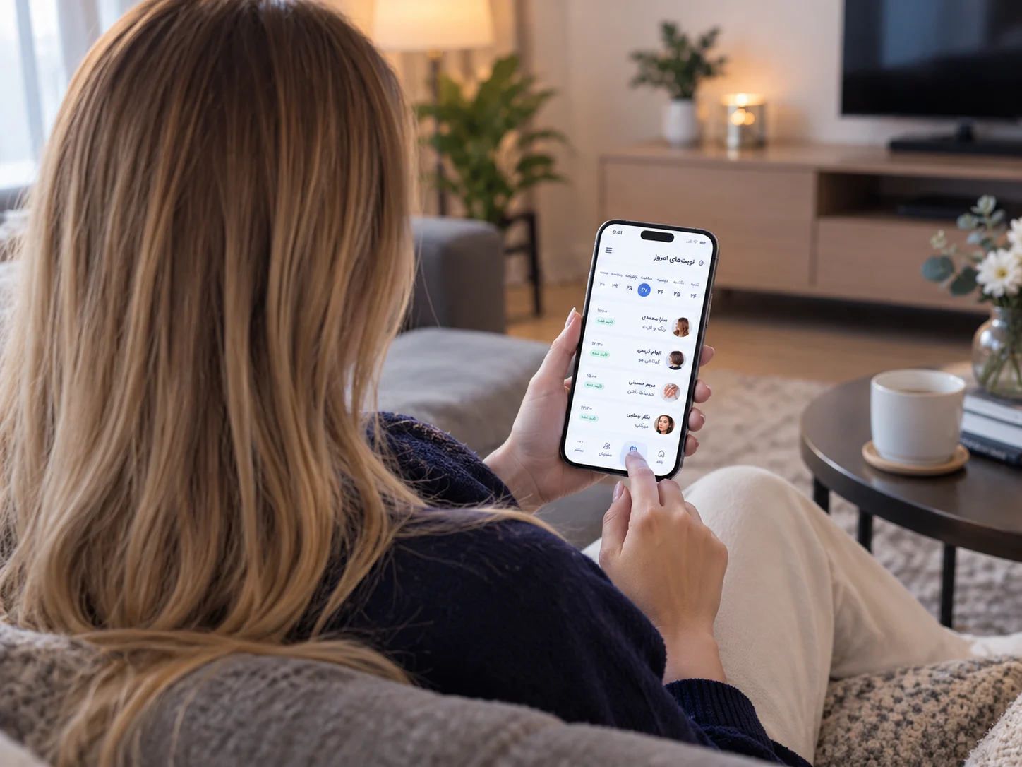 برنامه مدیریت آرایشگاه روی موبایل؛ نوبت‌های امروز از خانه