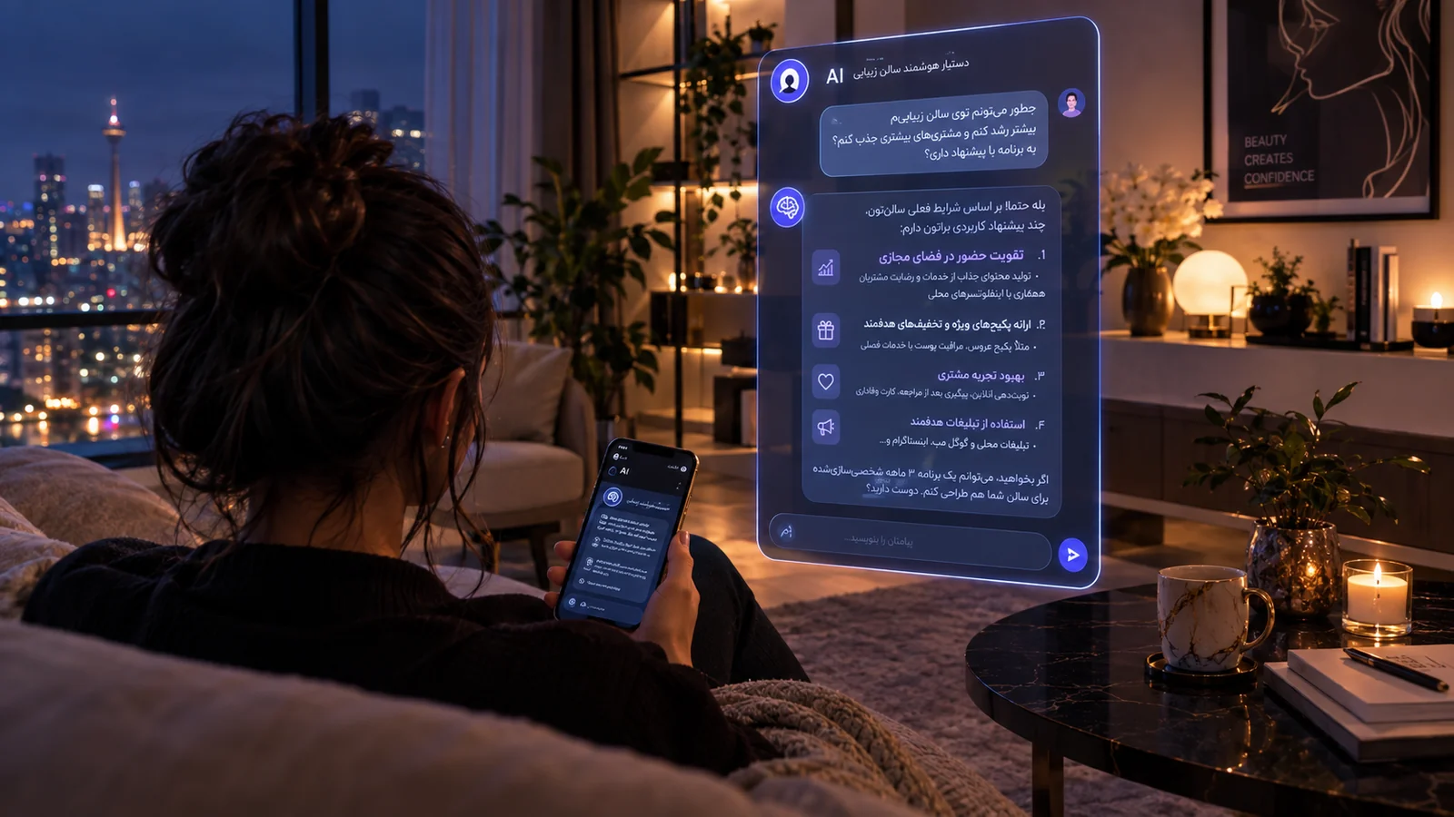 نرم افزار آرایشگاه با هوش مصنوعی؛ دستیار هوشمند سالن روی موبایل